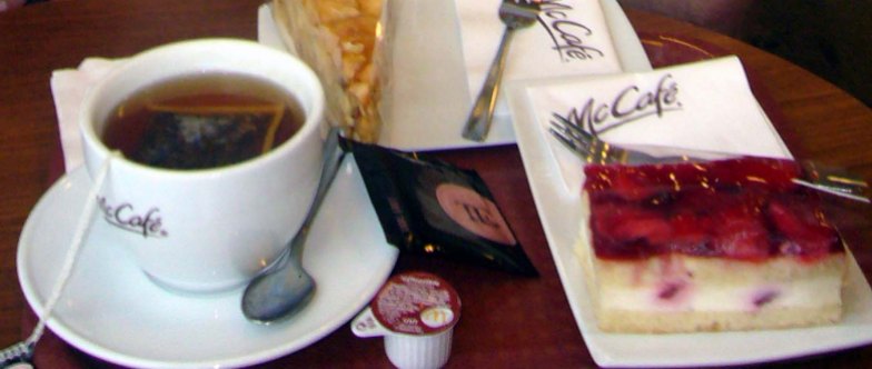 Tea and Cake at Mc Donald's in Austria