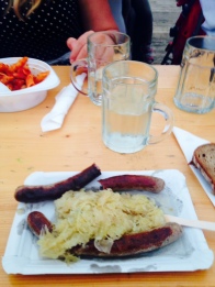 Bratwurst and Sauerkraut