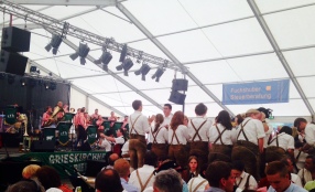 Atmosphere in an Austrian Beer Tent on a Sunday Morning
