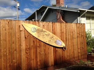 Yard Decorations Reflect the Love for Surfing in Stinson Beach