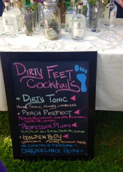Cocktail Menu at the Dirty Feet Dining Event