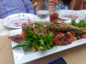Carp as the Second Course Served Family Style